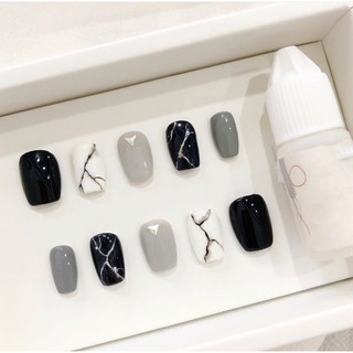 Móng úp 12 chiếc tặng kèm keo dũa - nail box đô ly - a170
