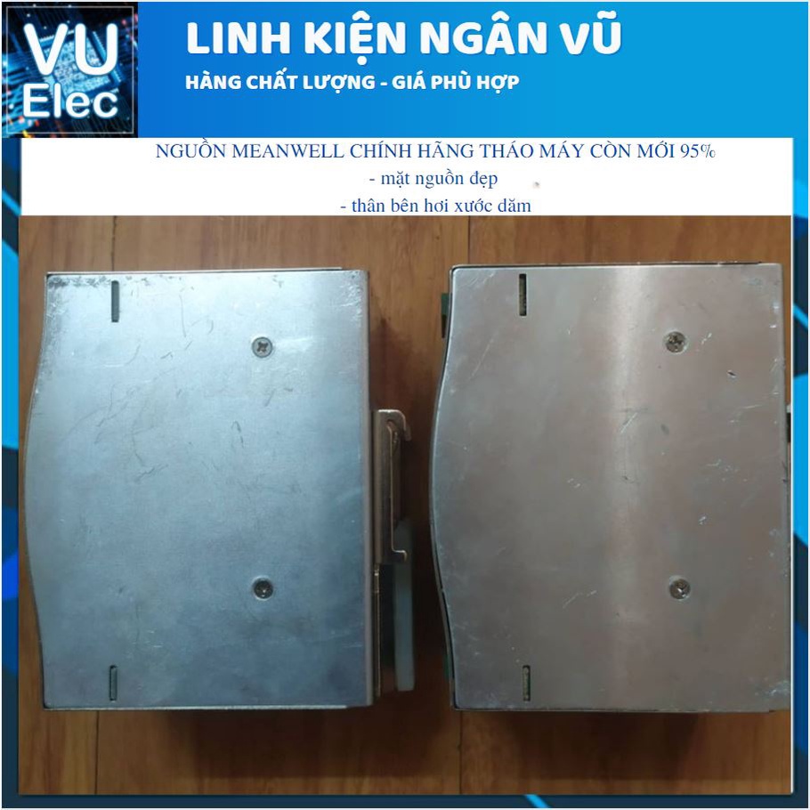 Bộ nguồn HÀNG THÁO MÁY DC MWPower DR-120-24, công suất 120W, ngõ ra 24VDC 5A, kiểu gắn DIN, Bộ nguồn gắn thanh ray 24VDC