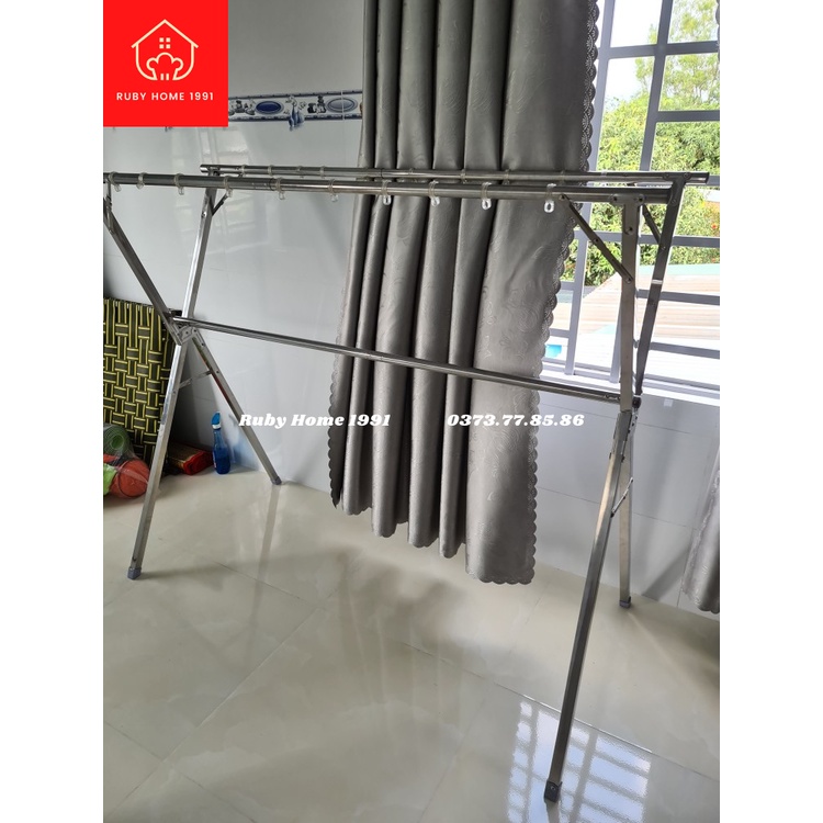 Giá phơi quần áo inox thông minh gấp gọn, sào phơi đồ inox, giàn phơi quần áo thông minh