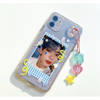 Hook gắng ốp lưng - nametag treo keyring - trong suốt có sẵn keo dán trong