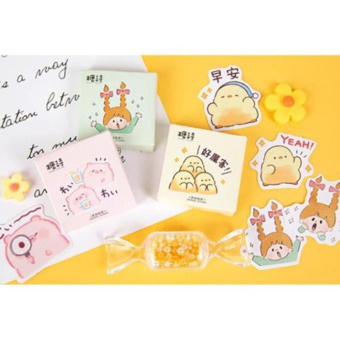 Bộ 45 Sticker Gà Và Thỏ E73