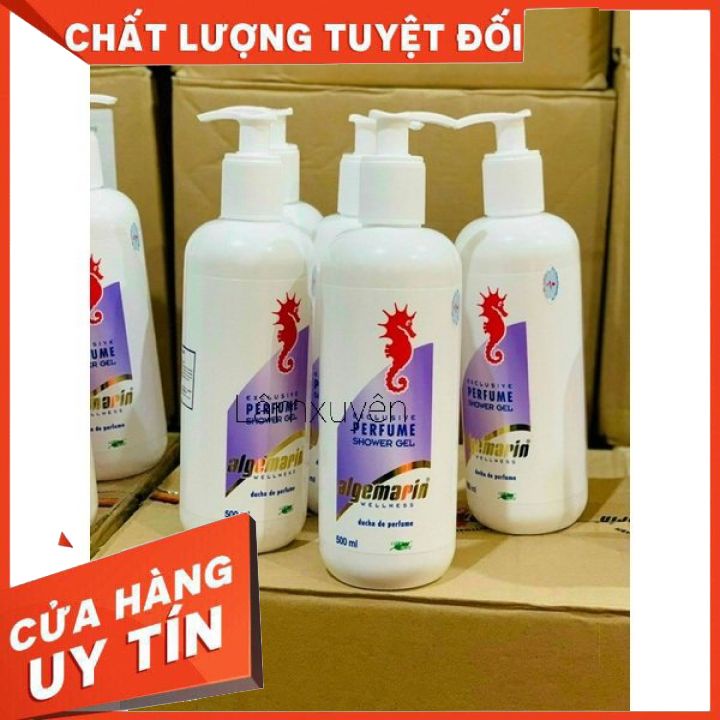 Sữa Tắm Cá Ngựa Algemarin Perfume 500ml Của Đức   mùi thươm ngọt dịu ,nuôi dưỡng làn da trắng sáng ,mịn màng