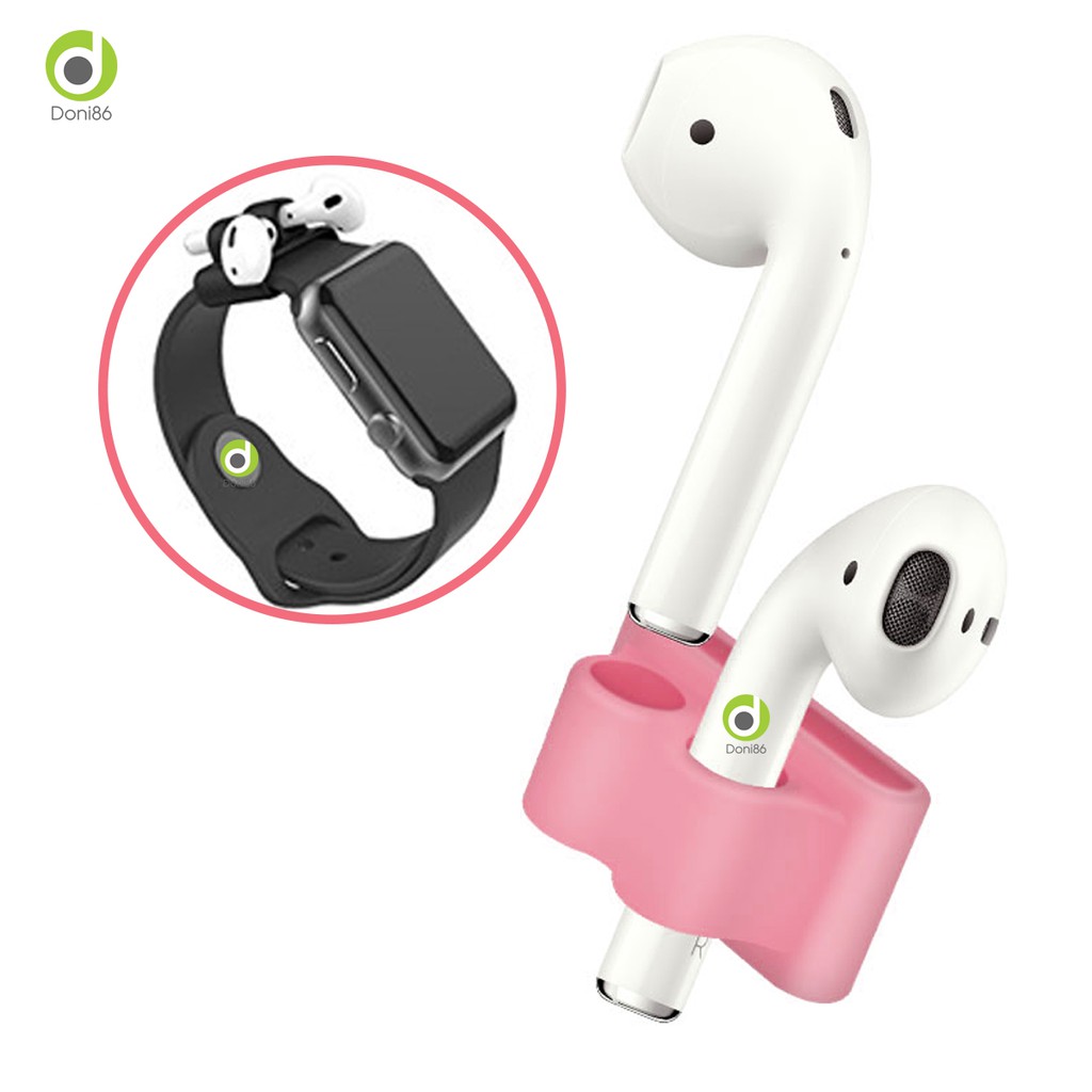 Phụ kiện giữ tai nghe Airpods đeo vào quai đồng hồ Apple Watch (KHÔNG BÁN KÈM AIRPODS VÀ APPLE WATCH) - PK116 - doni86