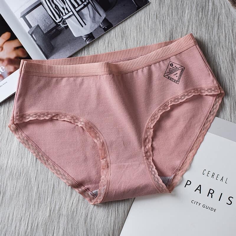 Set 5 quần lót nữ cotton cao cấp kháng khuẩn phối ren dễ thương QLN5