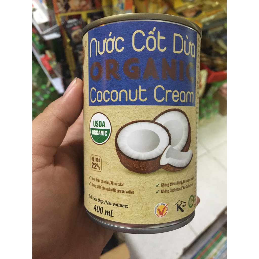 Nước cốt dừa Organic Vietcoco 400ml