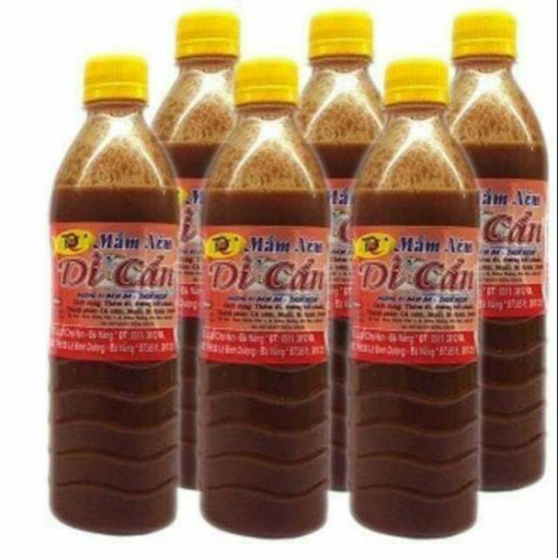 Mắm Nêm Dì Cẩn chai 500ml siêu ngon- Đặc Sản Nổi Tiếng Đà Nẵng - làm bún mắm , bánh tráng cuốn thịt heo