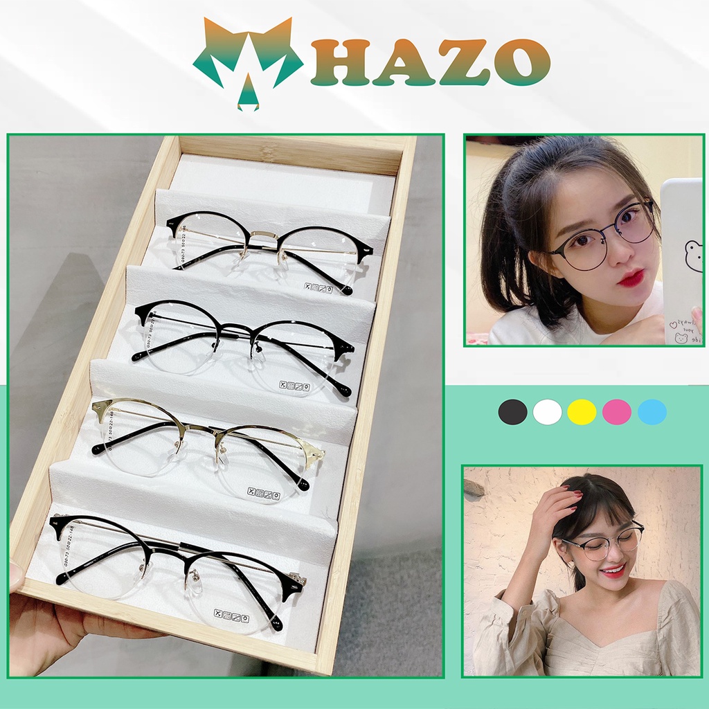 Mắt Kính Gọng Cận Form Tròn Lyly G90-73 597 Phong Cách Trẻ Trung Sang Chảnh - Hazo