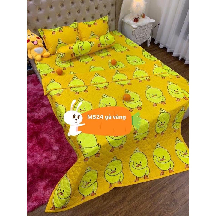 Ga Trải Giường Poly 1M8X2M,ga bọc đệm giá tốt-MẪU VỊT VÀNG