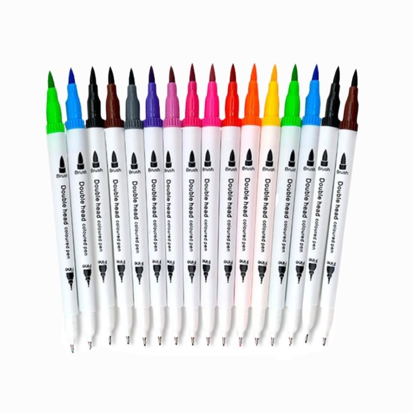 Lẻ 1 bút dual brush pen fineliner, bút calligraphy phụ kiện văn phòng phẩm BukaVn