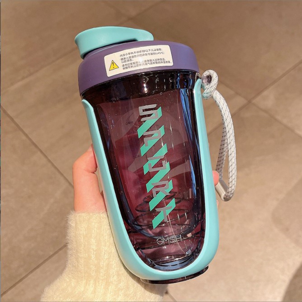 Bình nước thể thao, bình đựng nước nhựa tập gym cao cấp  590ml Chống Rò Rỉ Nitrogen071
