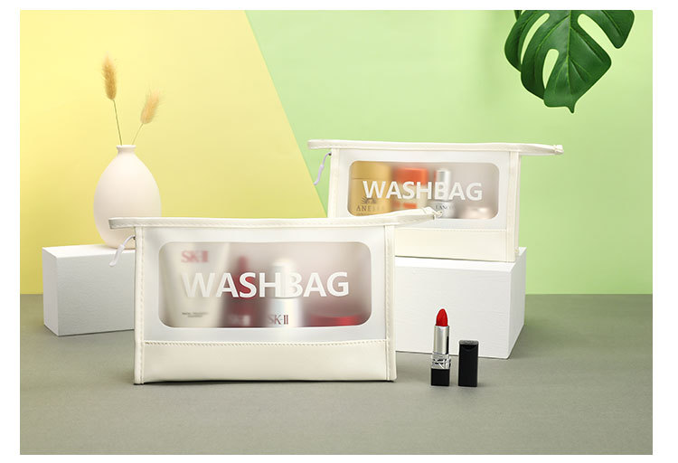 Túi đựng mỹ phẩm trong suốt dung tích lớn cầm tay tiện lợi du lịch cho nữ