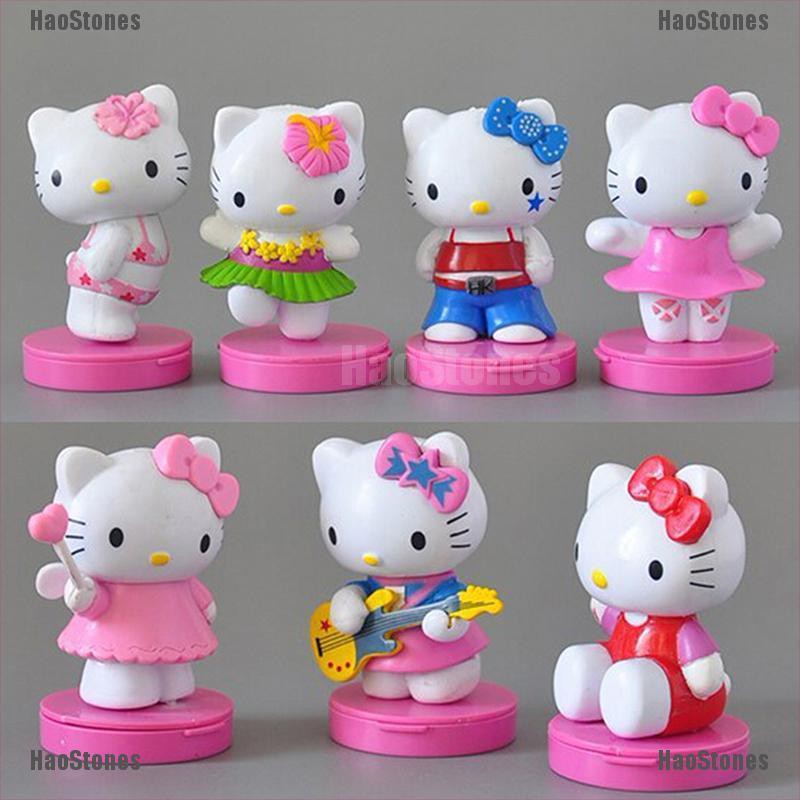 Set 8 Mô Hình Đồ Chơi Nhân Vật Hoạt Hình Hello Kitty