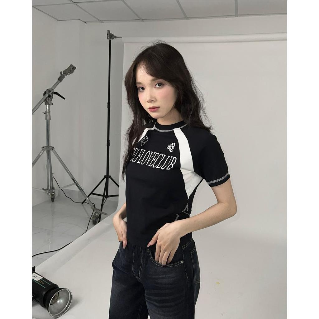 Áo thun babytee sporty SLC viền chỉ nổi