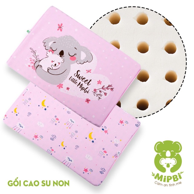 GỐI CAO SU NON CHO BÉ MIPPI