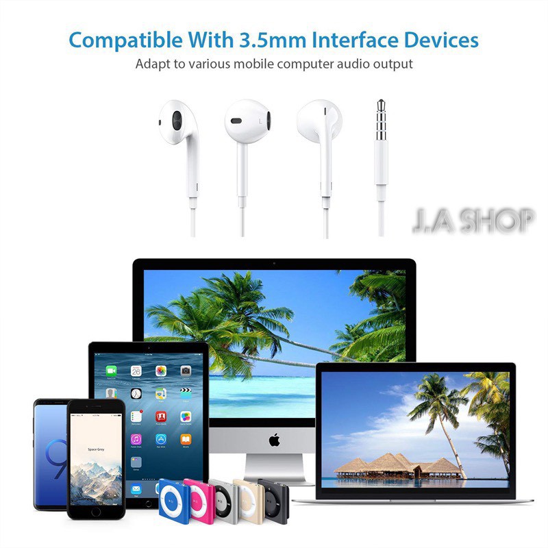 Tai Nghe Iphone Jack 3.5 Zin Earpods iP5/6/6s/6plus/iPad (Như Hình) Chính Hãng Bảo Hành 1 Đổi 1 Trong 3 Tháng