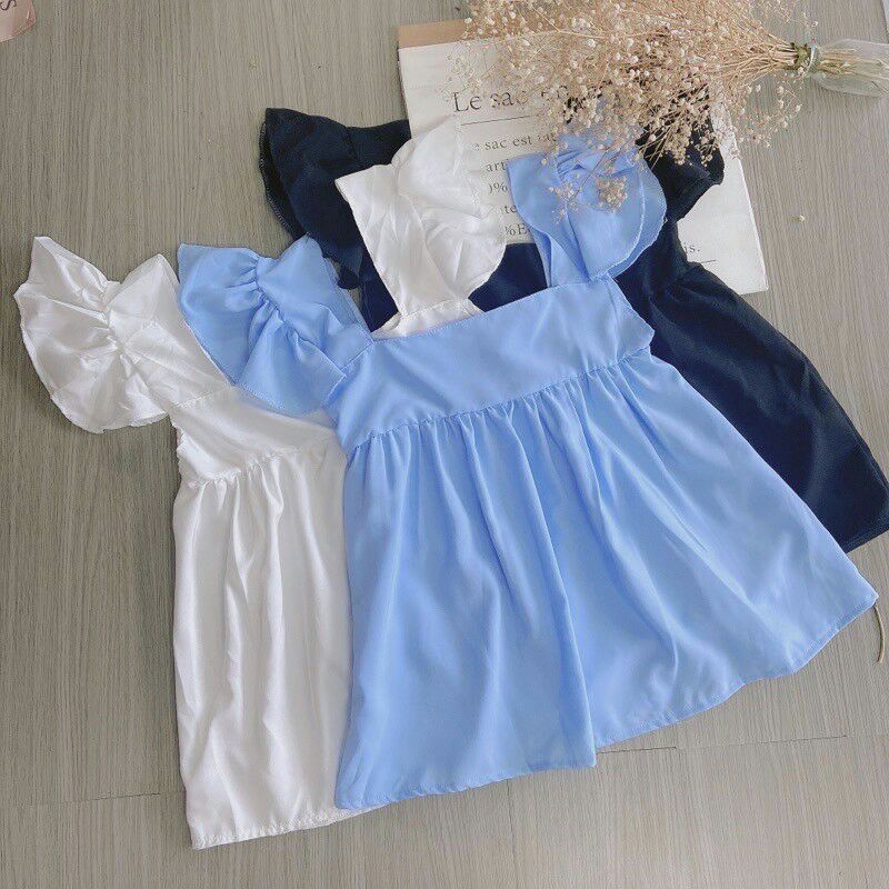 🌿Áo Babydoll Cánh Tiên Ngắn Tay Phong Cách Tiểu Thư Dễ Thương Ngọt Ngào - Mã: 456🌿TV - Fashion