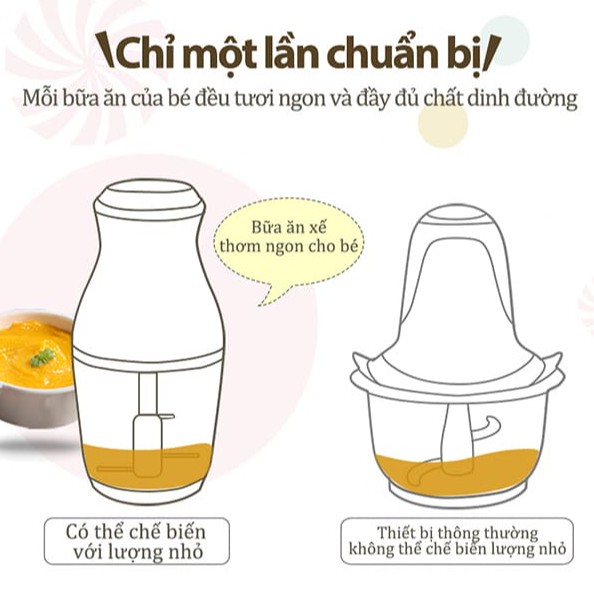 Máy Xay Đa Năng Xay Ăn Dặm Cho Bé BEAR QSJ-B02Q1 Dung Tích 0,6L [CMART GIA DỤNG TIỆN ÍCH]