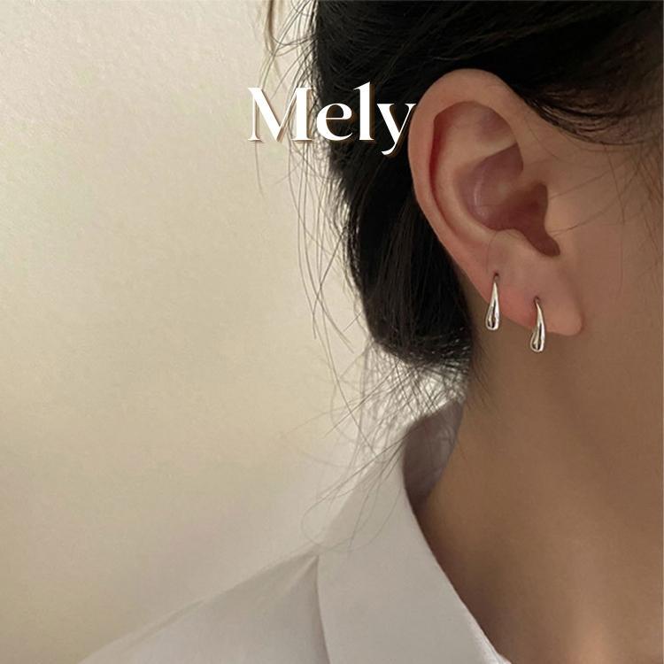 Bông tai trù tượng hiện đại chuôi bạc 925 cao cấp - Mely D133