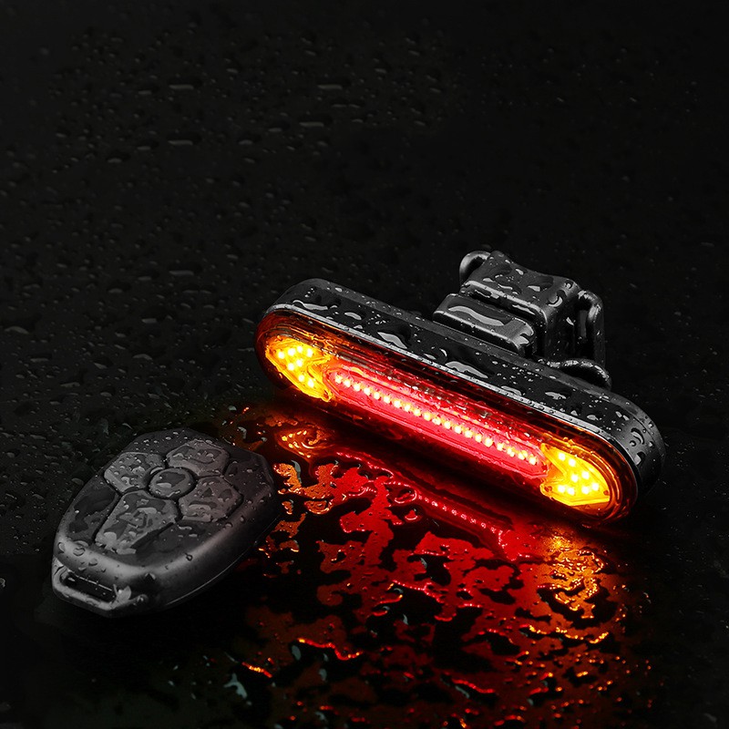 Đèn led xi nhan gắn đuôi xe đạp sạc usb cảnh báo an toàn