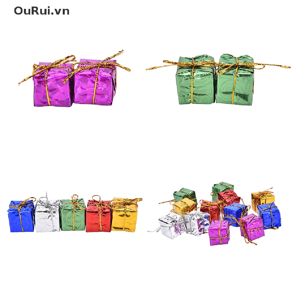 Bộ 12 Hộp Quà Nhỏ Treo Trang Trí Cây Thông Giáng Sinh