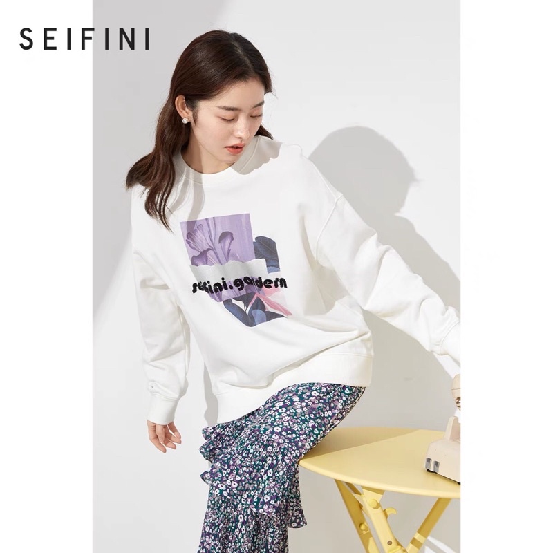 Áo nỉ trắng Seifini