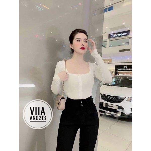 Quần Tregging jean giấy 2 cúc AN0213 VIIA DESIGN