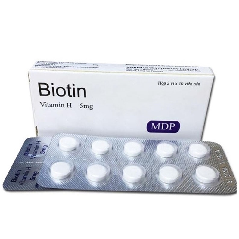 Biotin MDP, giúp bổ sung Biotin cho cơ thể và hỗ trợ tóc, móng chắc khỏe ( hộp 20 viên )