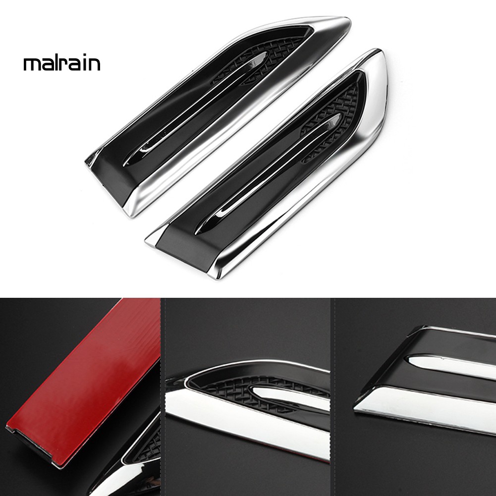 2 Miếng Dán Trang Trí Lỗ Thông Gió Xe Hơi Hình Cá Mập