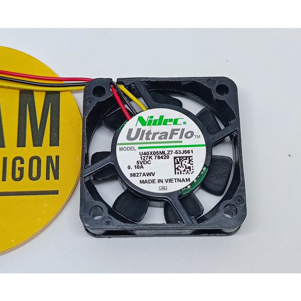 Quạt Nidec 4cm 4010 5V 12V fan tản nhiệt hàng Nhật tồn kho mới chưa sử dụng