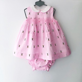 Váy dulces hồng hoạ tiết chú ong 6m-4y
