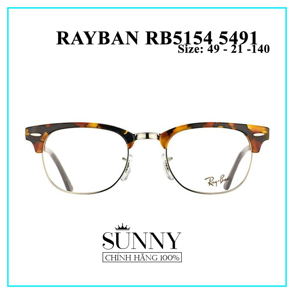 Gọng kính nam nữ Rayban RB5154-5491 - sp chính hãng có tem thẻ bảo hành toàn quốc