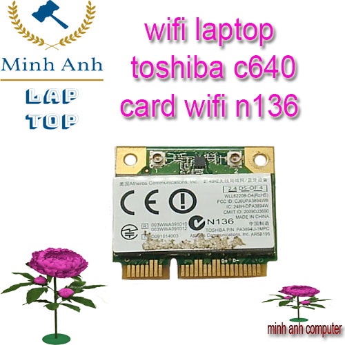 wifi laptop toshiba c640 card wifi n136
