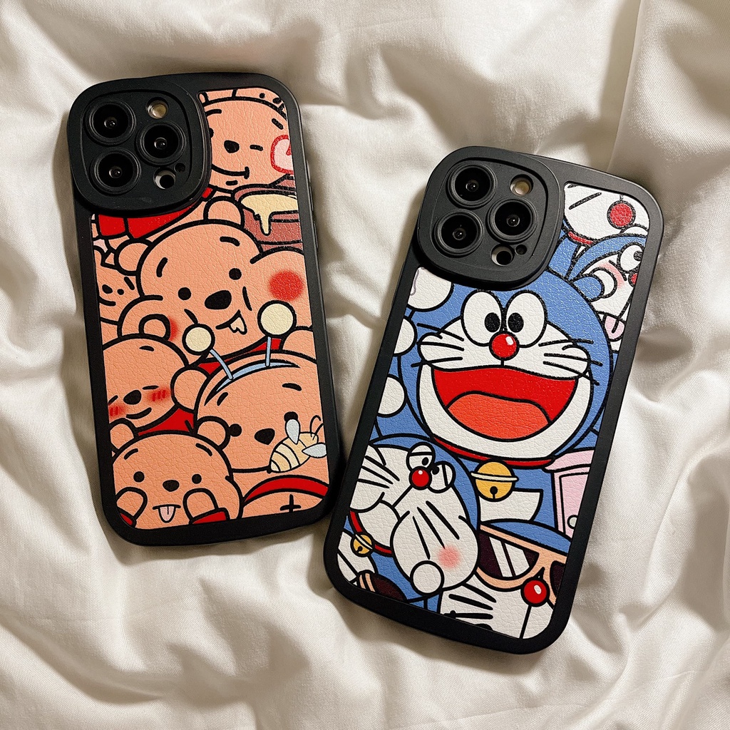 Ốp Điện Thoại Chống Sốc In Hình Gấu Winnie Hoạt Hình Cho iPhone 14 / 13 / 12 / 11 / XS / 8P / 7 / 6P