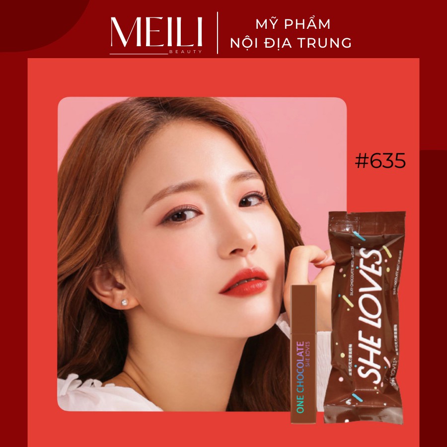 Son Kem Lì Mịn Môi Chống Nước Lâu Phai Thiết Kế Vỏ Son Hình Thanh Socola Độc Đáo SHELOVES CHOCOLATE
