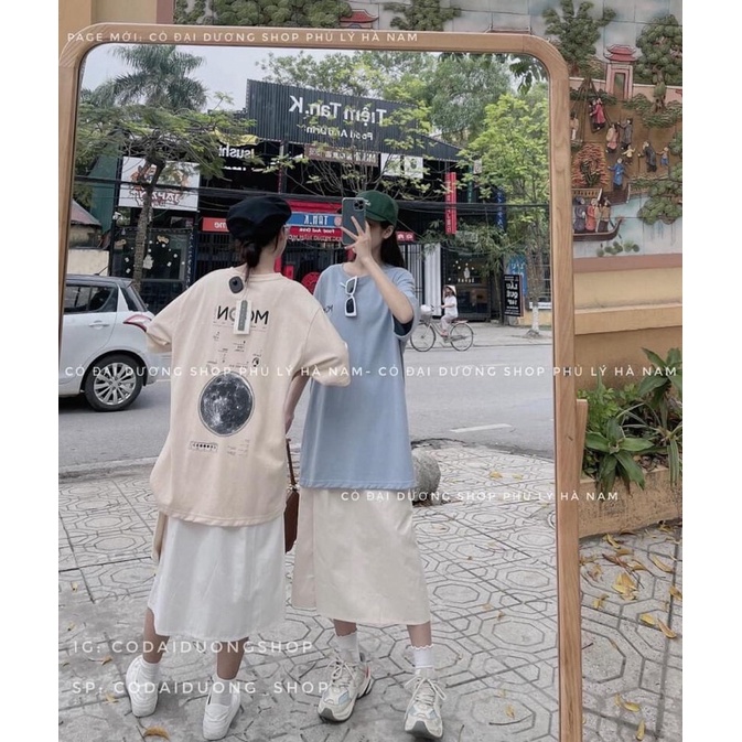 Áo Phông MOON Cổ Tròn Tay Lỡ Dáng Rộng Freesize Nam Nữ Kiểu Dáng Unisex Năng Động Trẻ Trung Basic | BigBuy360 - bigbuy360.vn