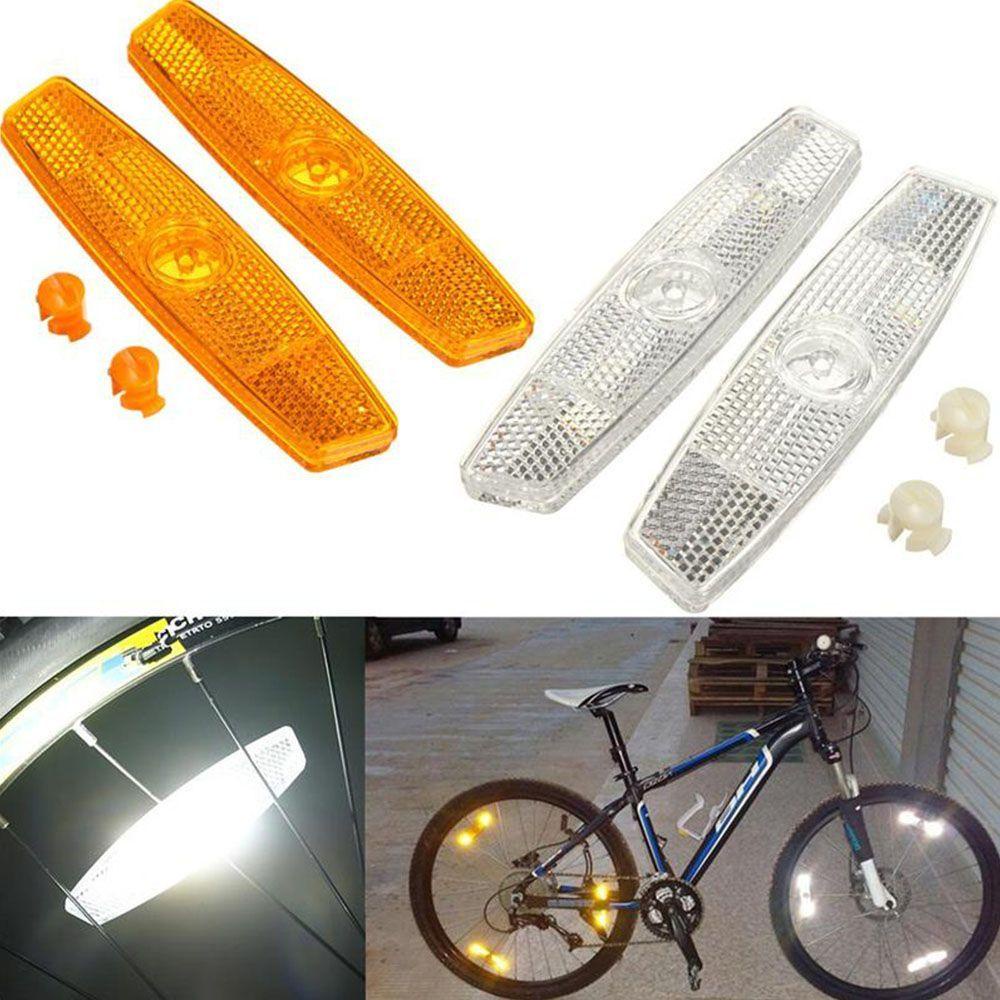 Set 2 Cặp Đèn Phản Quang Có Kẹp Cảnh Báo Giải Trí Xe Đạp Thể Thao Bằng Nhựa Dễ Sử Dụng
