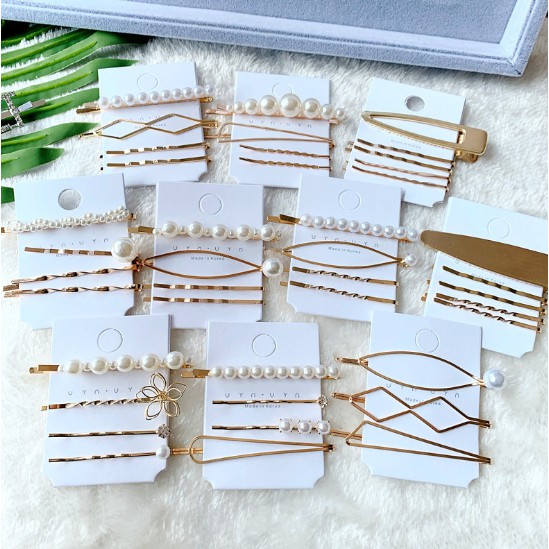 SET KẸP TÓC NGỌC TRAI NHÂN TẠO PHONG CÁCH HÀN QUỐC