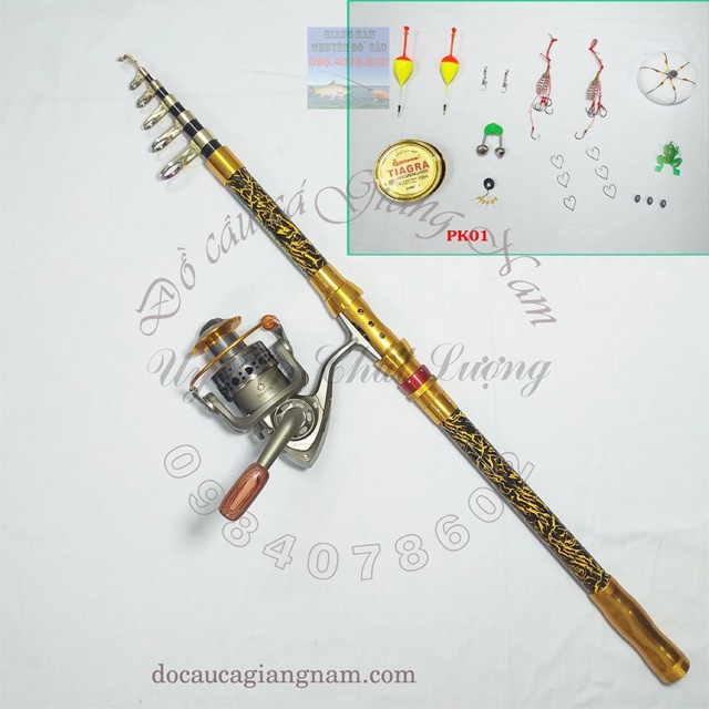 Bộ cần câu rút 3m6 + máy LC 7000 Shimano - Máy Yumoshi LC 12 bạc đạn, tặng đủ phụ kiện vip bdshad8