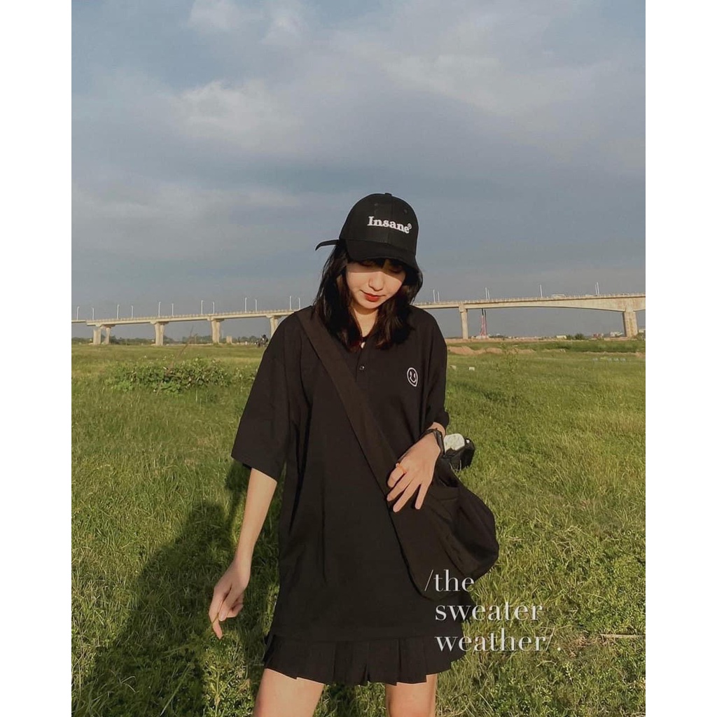 CARINA. Áo polo ngắn tay có cổ cotton- áo lỡ tay siêu đẹp mang đậm phong cách hàn quốc