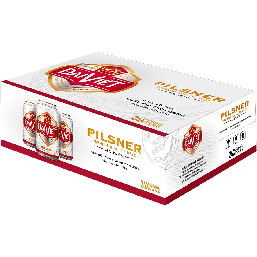 [Lốc] Combo 3 lốc Bia lon Đại Việt Pilsner 330ml