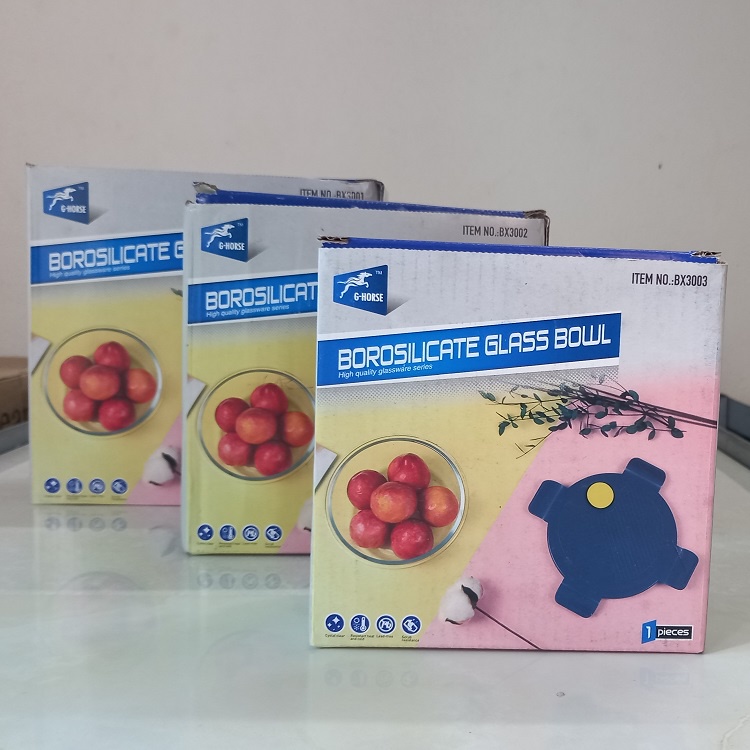 Hộp Đựng Thức Ăn Trong Tủ Lạnh Thủy Tinh Borosilicate Hình Tròn Nắp Khóa Chống Tràn G-Horse