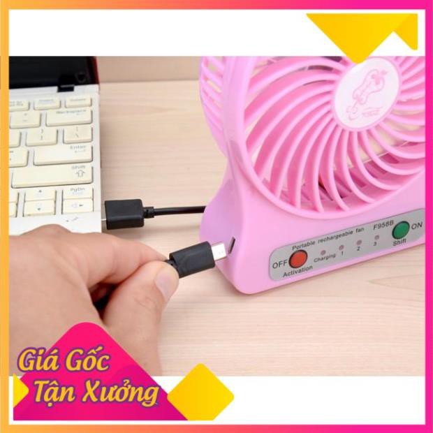 🍀 Giá sỉ 🍀  Quạt Sạc Tích Điện Mini 3 Tốc Độ