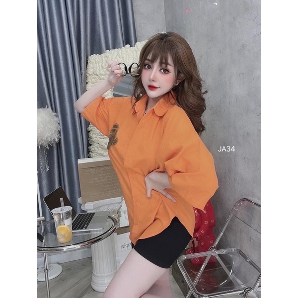 Áo sơ mi gấu siêu hot-Dưới53kg-Carotshop