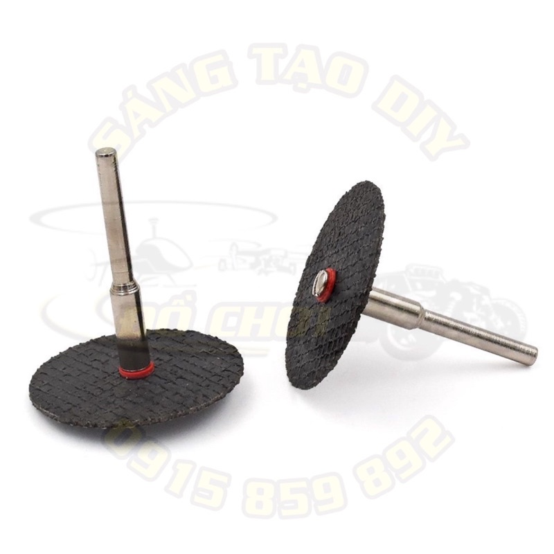 Trục kẹp đá cắt, lưỡi cắt mini lỗ 2mm, kẹp lưỡi cắt hợp kim cán 2.3mm và 3mm