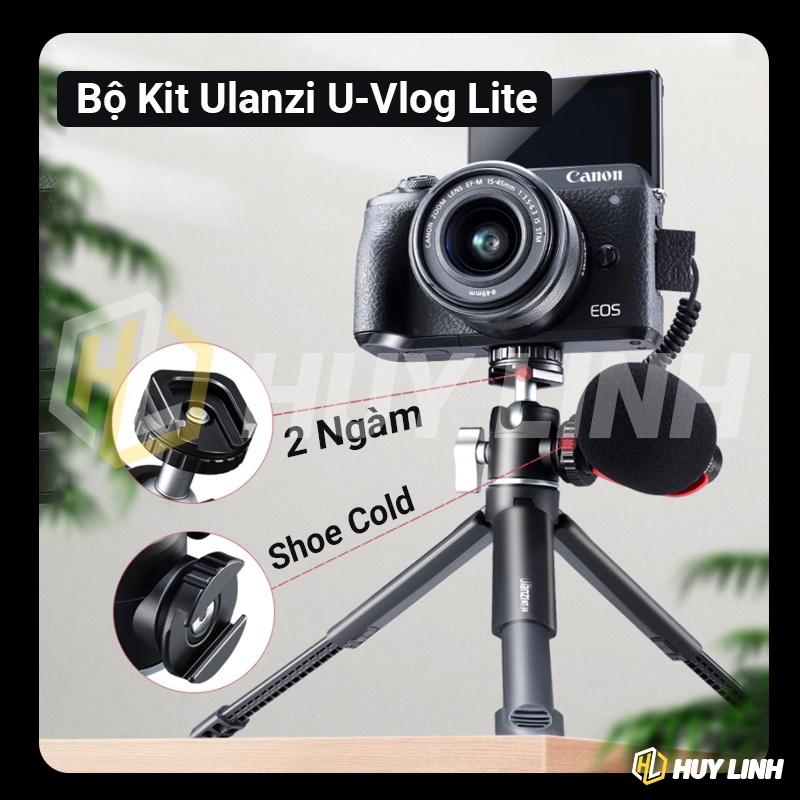 Bộ Tripod Mini Ulanzi U-Vlog Lite sử dụng cho điện thoại và máy ảnh DSLR