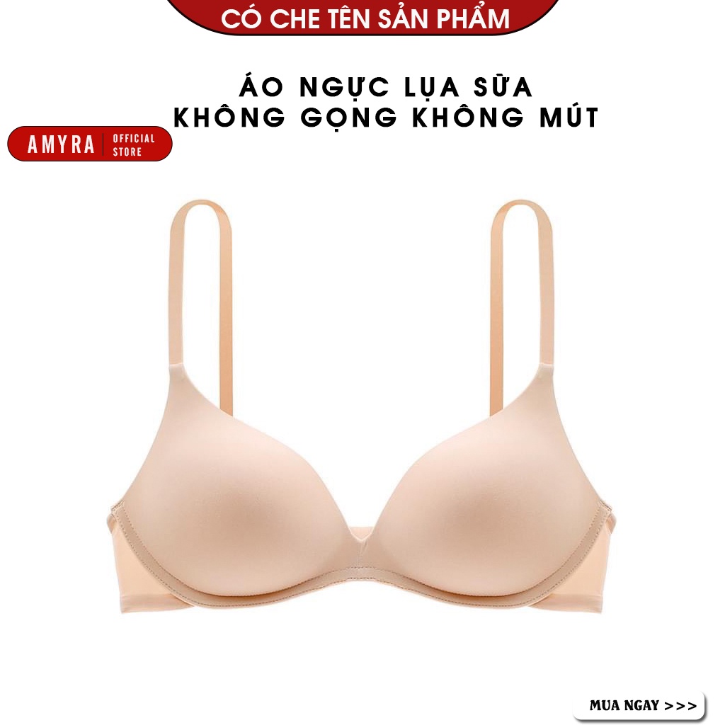 Áo Ngực Lụa Sữa AMYRA Không Gọng Đệm Mỏng Chống Hở Viền Phong Cách Nhật Bản Ôm Trọn Ngực AN012
