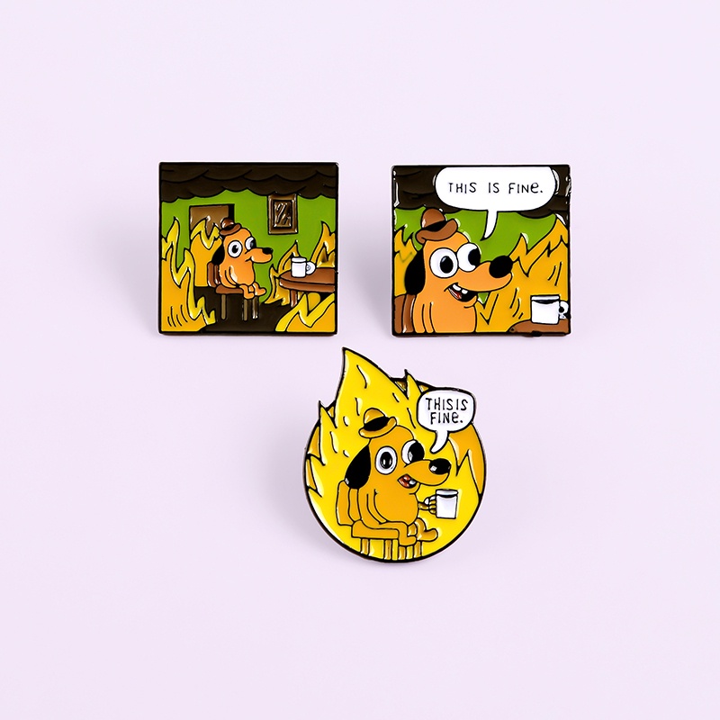 Ghim Cài Áo Hình Chú Cún Hoạt Hình Đáng Yêu