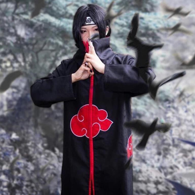 XẢ KHO - Áo Choàng Hóa Trang Nhân Vật Anime Akatsuki Itachi  - mẫu mới