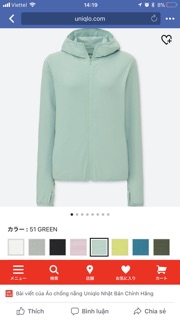 Áo chống nắng uniqlo