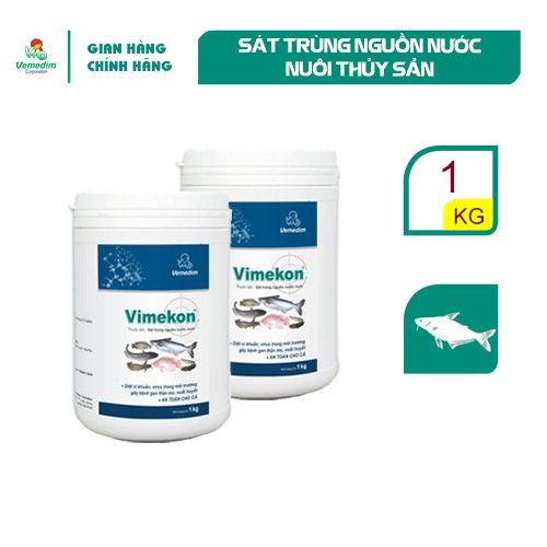 Vemedim Vimekon cá dùng sát trùng nguồn nước nuôi cá, lon 1kg